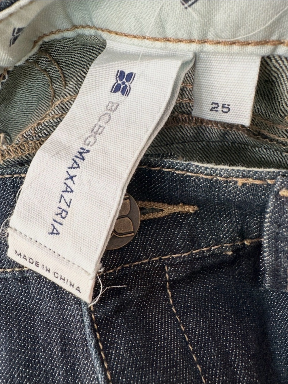 NWT BCBGMaxAzria Dark Blue Wide-Leg Jeans size 25 - Picture 6 of 6